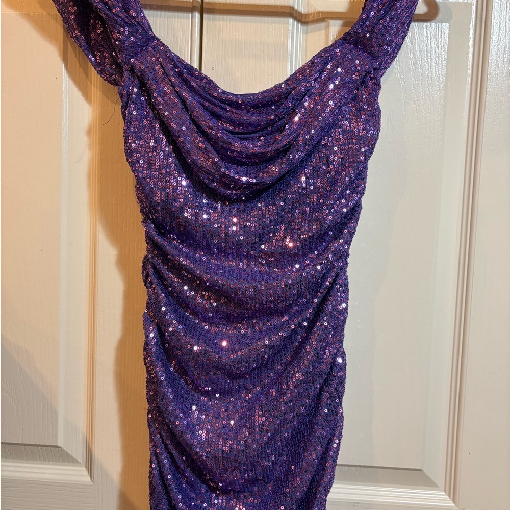 That’s So Fetch Purple Sequin Mini Dress